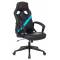 Кресло игровое Zombie DRIVER черный/голубой искусственная кожа с подголов. крестовина пластик главное фото в маленьком размере