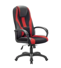 Игровое кресло  PREMIUM "Rapid GM-102", НАГРУЗКА 180 кг, экокожа/ткань, черное/красное, 532107