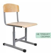 Стул ученический регулируемый "Бюджет", 380х480х720-800 мм, рост 4-6, серый каркас