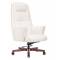 Кресло руководителя Бюрократ _DUKE белый кожа крестовина металл/дерево главное фото в маленьком размере