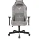 Кресло игровое Knight N1 Fabric серый Light-19 с подголов. крестов. металл. Фото товара с разных ракурсов.