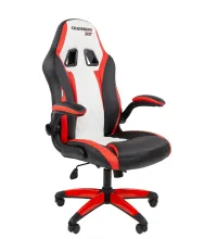 Игровое кресло Chairman Драйв 15 Россия экокожа черный/красный/белый