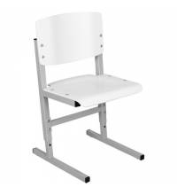 Стул ученический регулируемый СУТ.05, 400х375х580-660 мм, рост 2-4, серый каркас, фанера белая