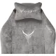 Кресло игровое Knight N1 Fabric серый Light-19 с подголов. крестов. металл. Фото товара с разных ракурсов.
